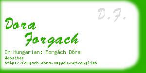 dora forgach business card